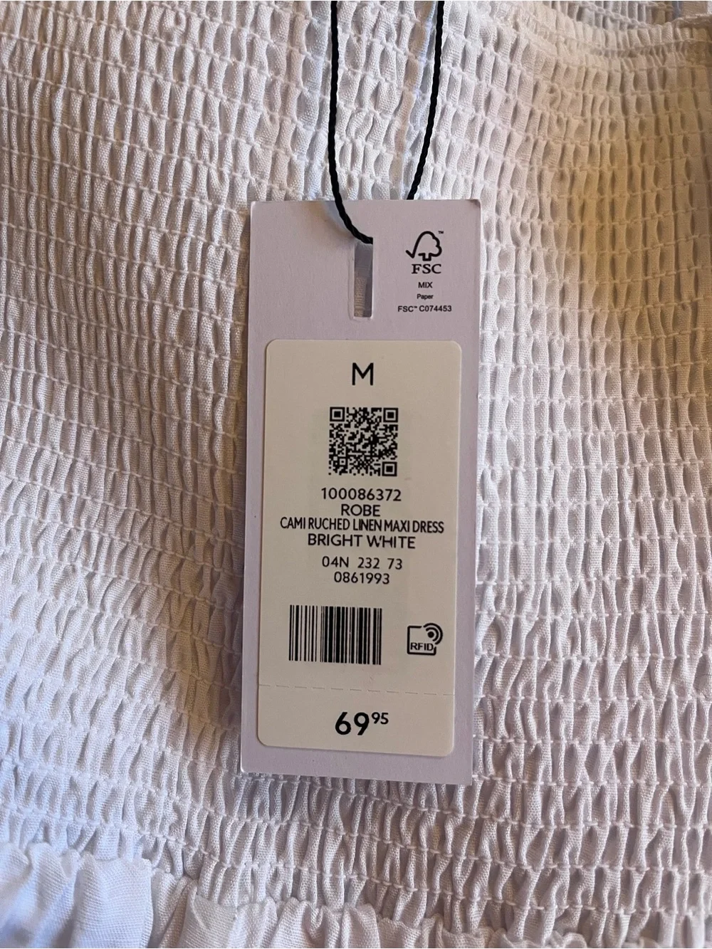 Dynamite White Linen Maxi Dress Size M - Picture 11 of 11